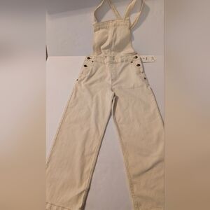 Girls Cream Overalls Sz 8